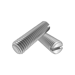 DIN551 Titanium slotted set screws with flat point